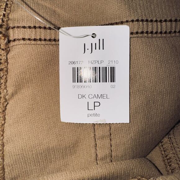 NEW J. Jill Pants Petite Large Dark Camel Corduroy Stretch Slim Light Academia - Picture 7 of 8